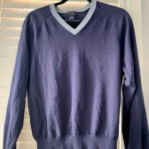 Men's Brooks Brothers Navy V-Neck Sweater
